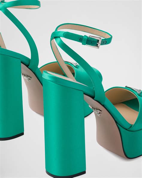 women prada sandals|prada high heeled satin sandals.